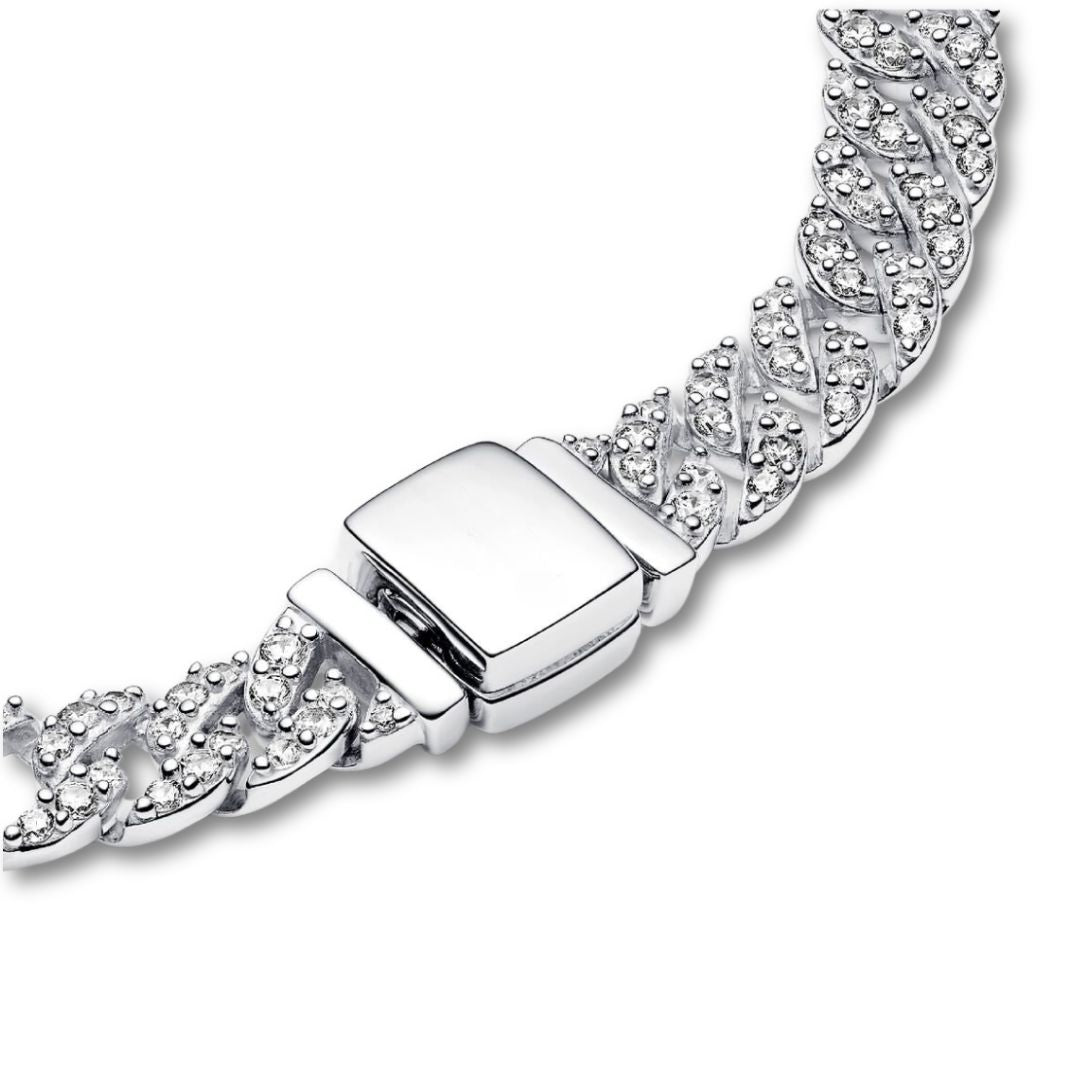 Pave Cuban Bracelet | Gold