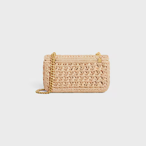 Celine Straw Chain Crossbody Bag